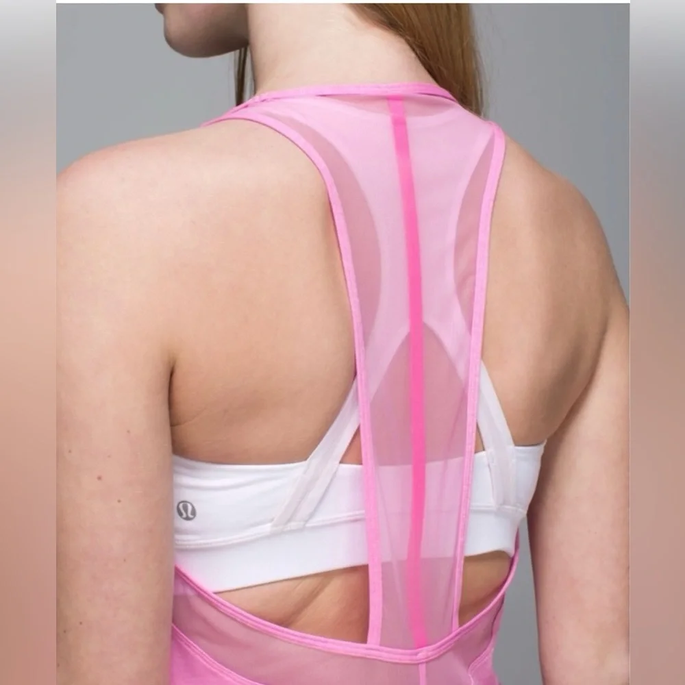 Lululemon tank If You're Lucky Heathered Vintage Pink / Raspberry Glo Light M‎